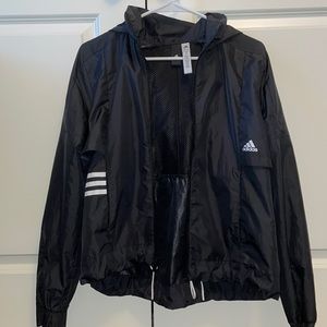Black adidas rain jacket wind breaker